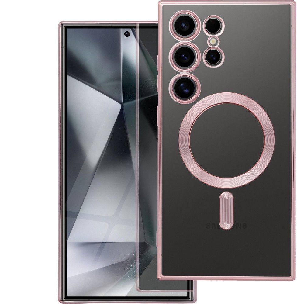 ELECTRO MAG COVER case compatible with MagSafe for SAMSUNG S24 Ultra rose gold - Image 1