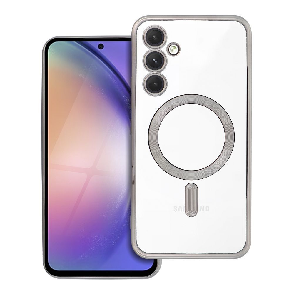 ELECTRO MAG COVER case compatible with MagSafe for SAMSUNG A54 titanium grey - Image 1