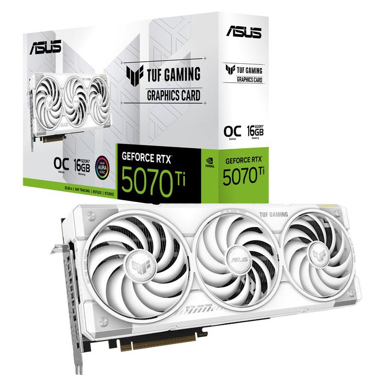 ASUS VGA TUF-RTX5070TI-O16G-WHITE-GAMING, 16GB GDDR7 - Image 1