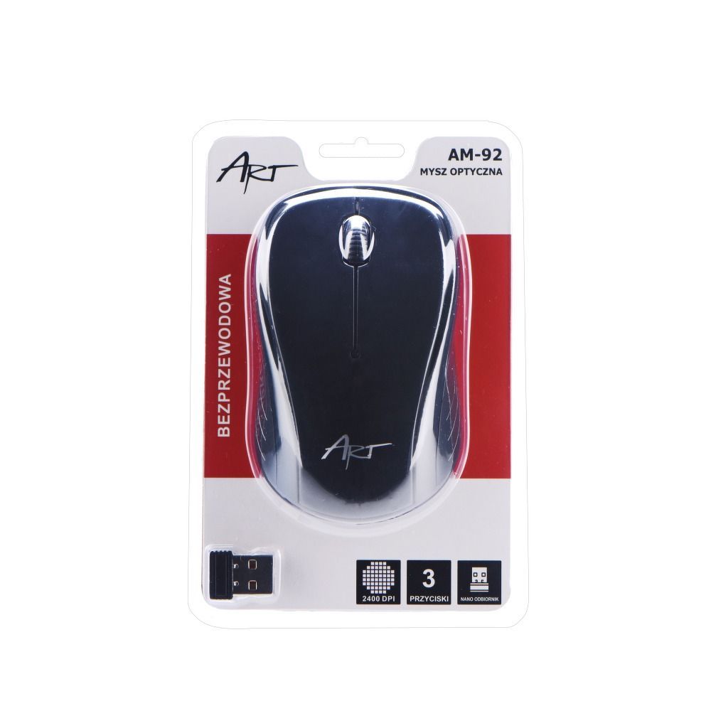 ART wireless computer mouse 2400 dpi AM-92 black - Image 1