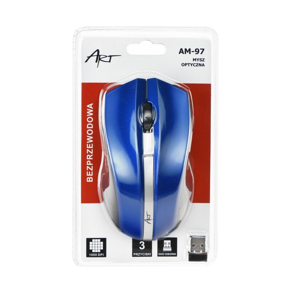 ART wireless computer mouse 2,4G 1000 dpi AM-97 blue - Image 1