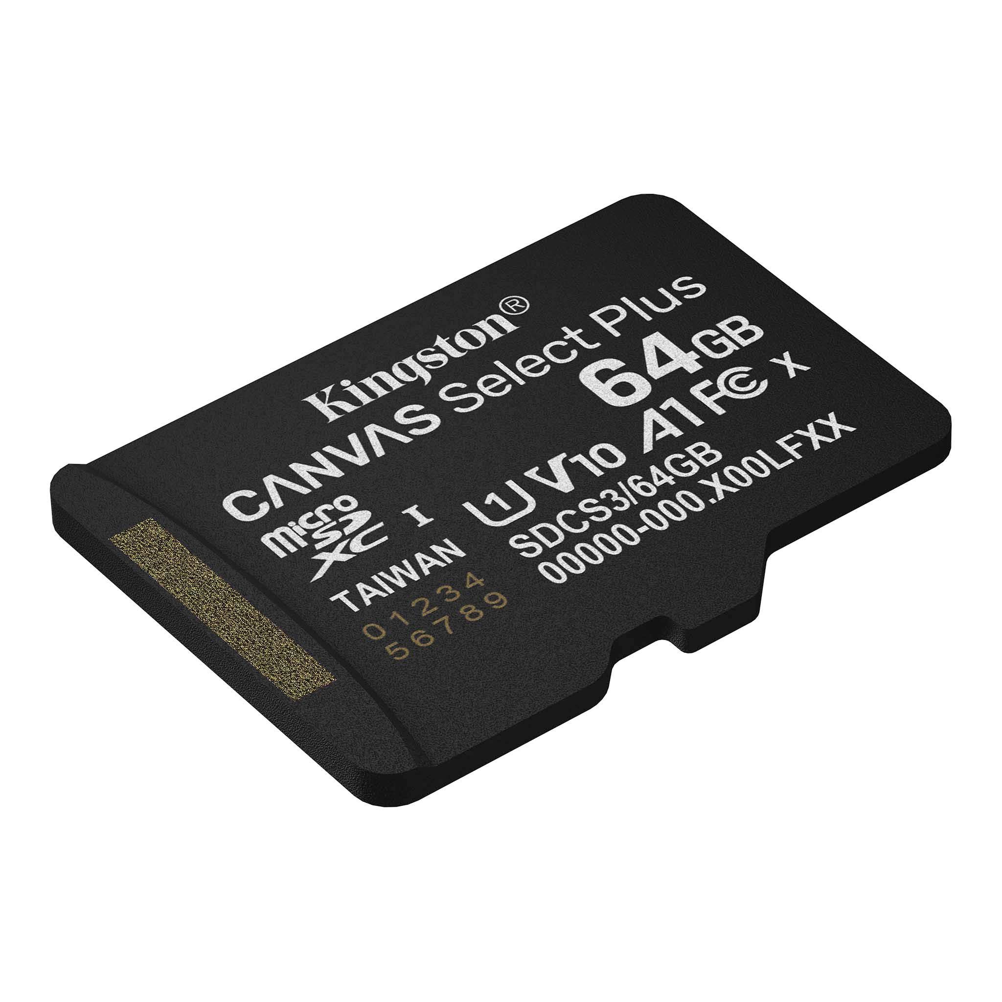 KINGSTON Memory Card MicroSD Canvas Select Plus SDCS3/64GBSP, Class 10 - Image 2