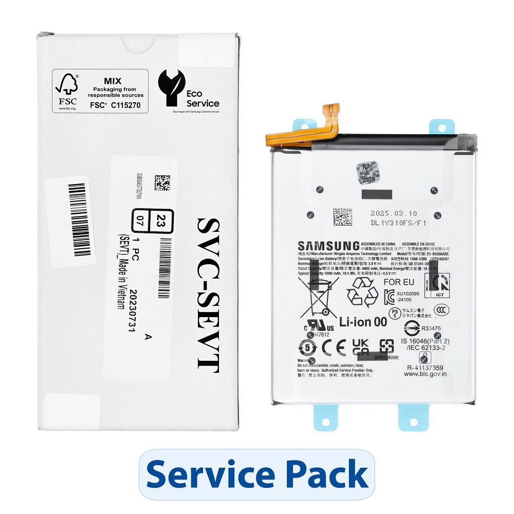 ServicePack Battery for SAMSUNG A56 5G A566B GH82-36831A ServicePack Battery for SAMSUNG A56 5G A566B GH82-36831A - Image 1