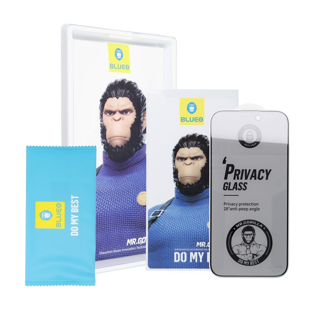 5D Mr. Monkey Glass - Apple iPhone 17 Pro black (Strong Privacy) - Image 2