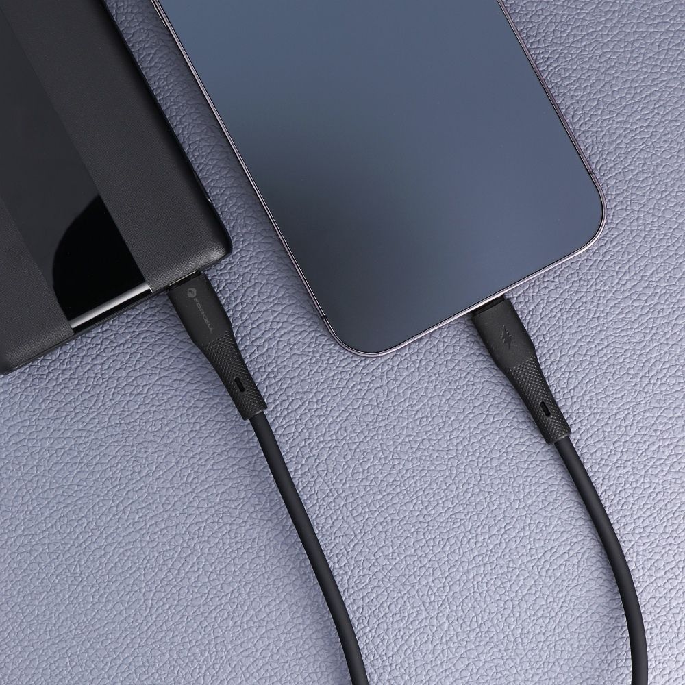 FORCELL F-ENERGY C346 cable Type C to Lightning PD 3A 27W Silicone 1 m black - Image 2