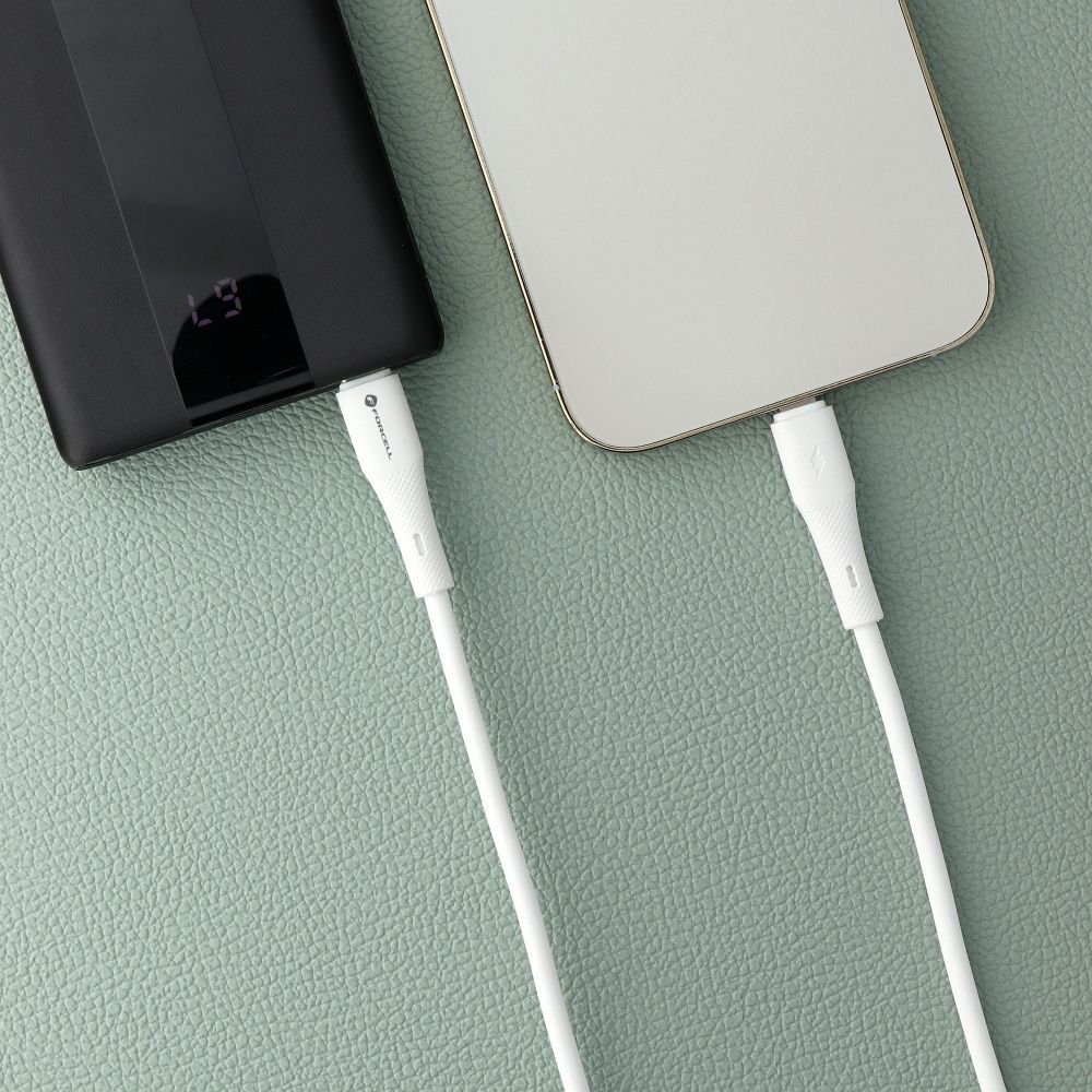FORCELL F-ENERGY C346 cable Type C to Lightning PD 3A 27W Silicone 1 m white - Image 2