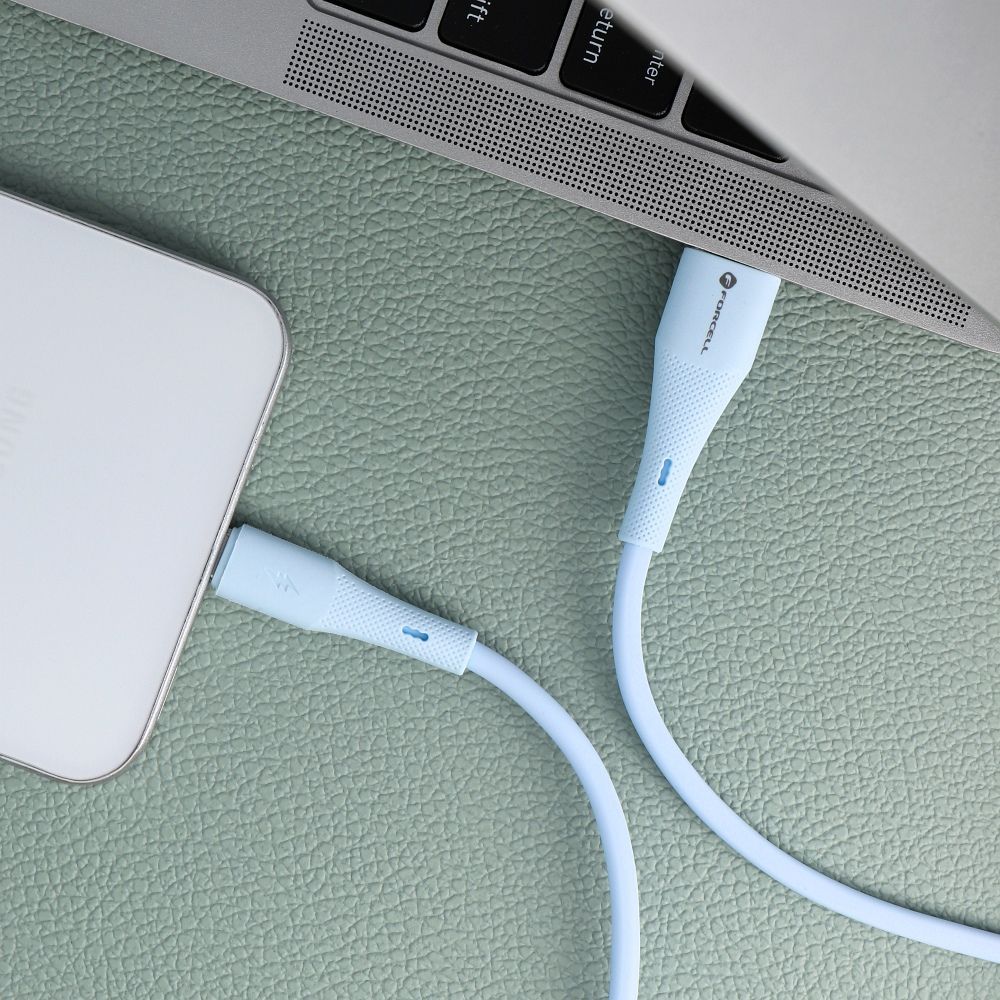 FORCELL F-ENERGY C342 cable USB A to Type C QC4.0 3A 66W Silicone 1 m blue - Image 2