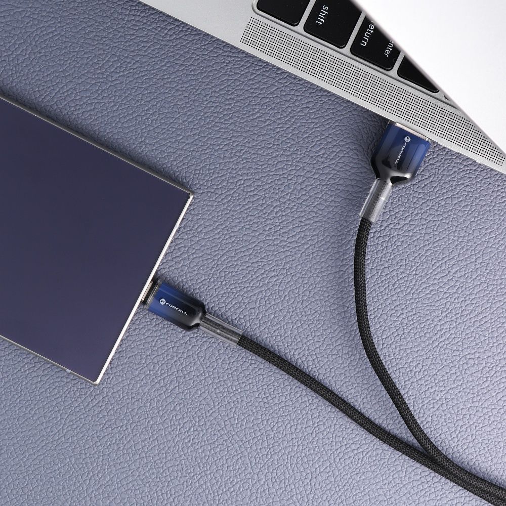 FORCELL F-ENERGY C352 cable USB A to Type C QC4.0 3A 66W Gradient 1 m black - Image 2