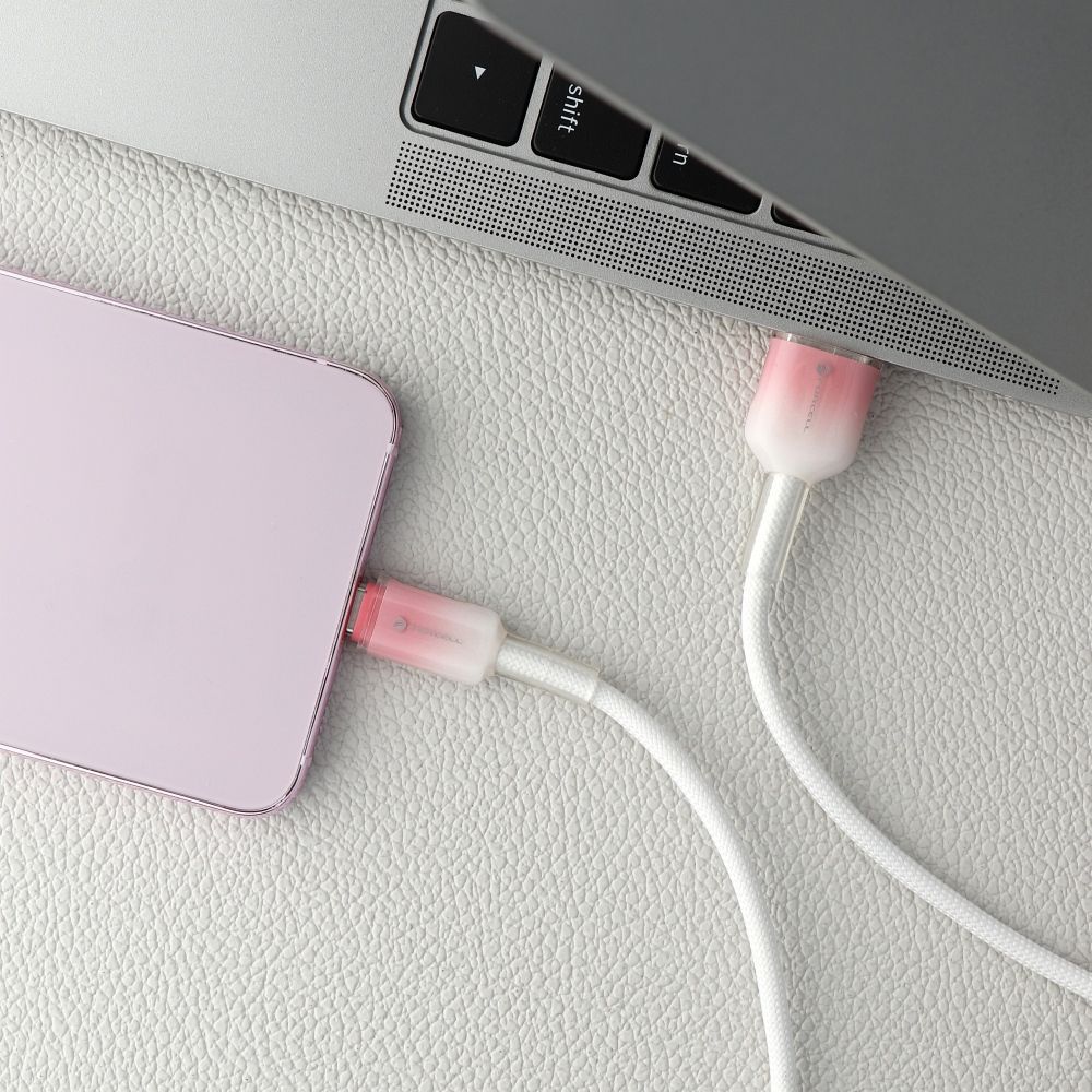 FORCELL F-ENERGY C352 cable USB A to Type C QC4.0 3A 66W Gradient 1 m white - Image 2