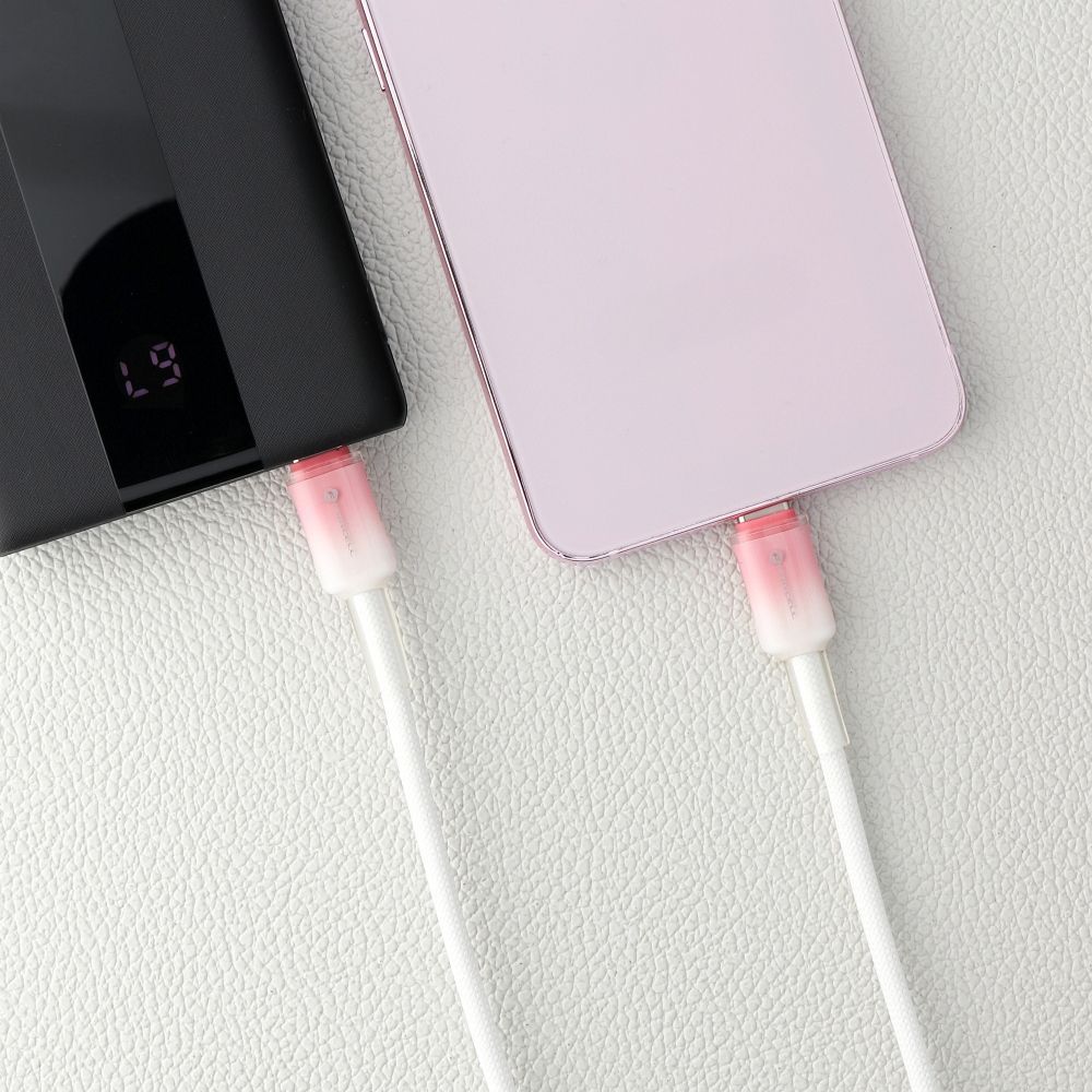 FORCELL F-ENERGY C357 cable Type C to Type C QC4.0 PD 5A 100W Gradient 1 m white - Image 2