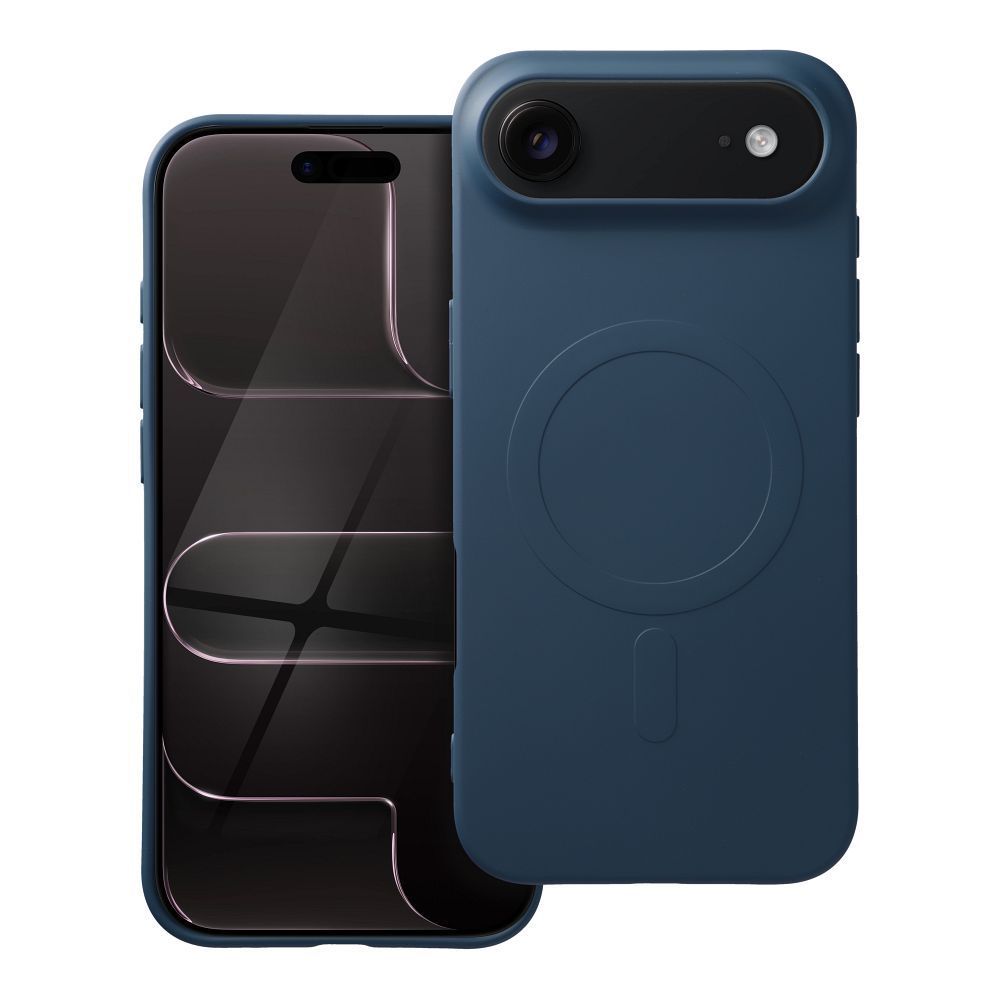 SILICONE MAG COVER (big hole) case compatible with MagSafe for IPHONE 17 Air blue - Image 1