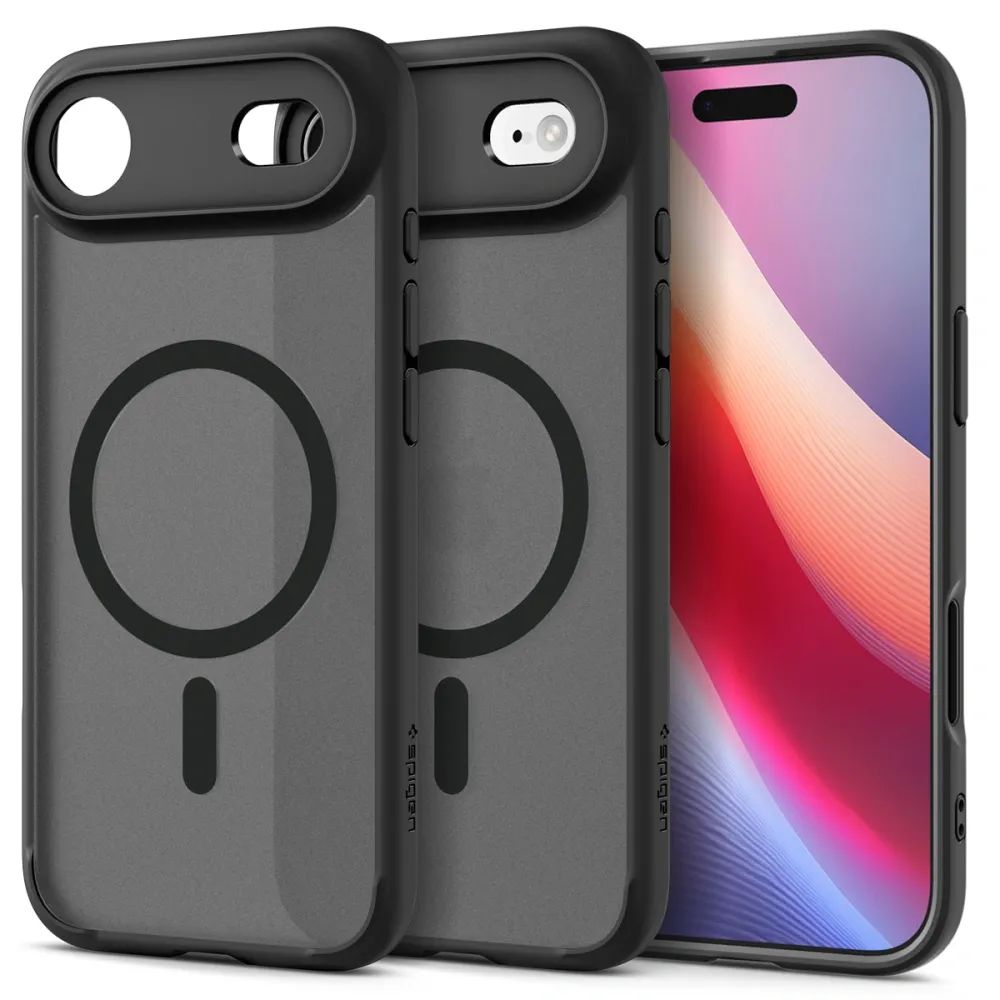 SPIGEN case ULTRA HYBRID MAG compatible with MagSafe for IPHONE 17 Air frost black SPIGEN case ULTRA HYBRID MAG compatible with MagSafe for IPHONE 17 Air frost black - Image 1