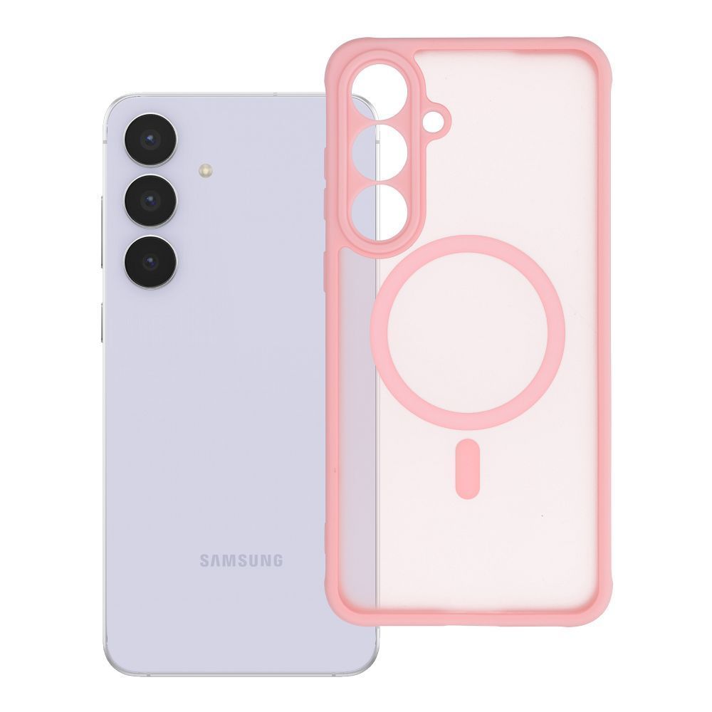 Case for Samsung S25 FE Full Matte Mag Cover compatible with MagSafe light pink FULL MATTE MAG COVER case compatible with MagSafe for SAMSUNG S25 FE jasny różowy - Image 1