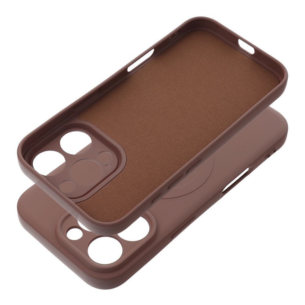 SILICONE MAG COVER case compatible with MagSafe for IPHONE 17 Pro brown - Image 2