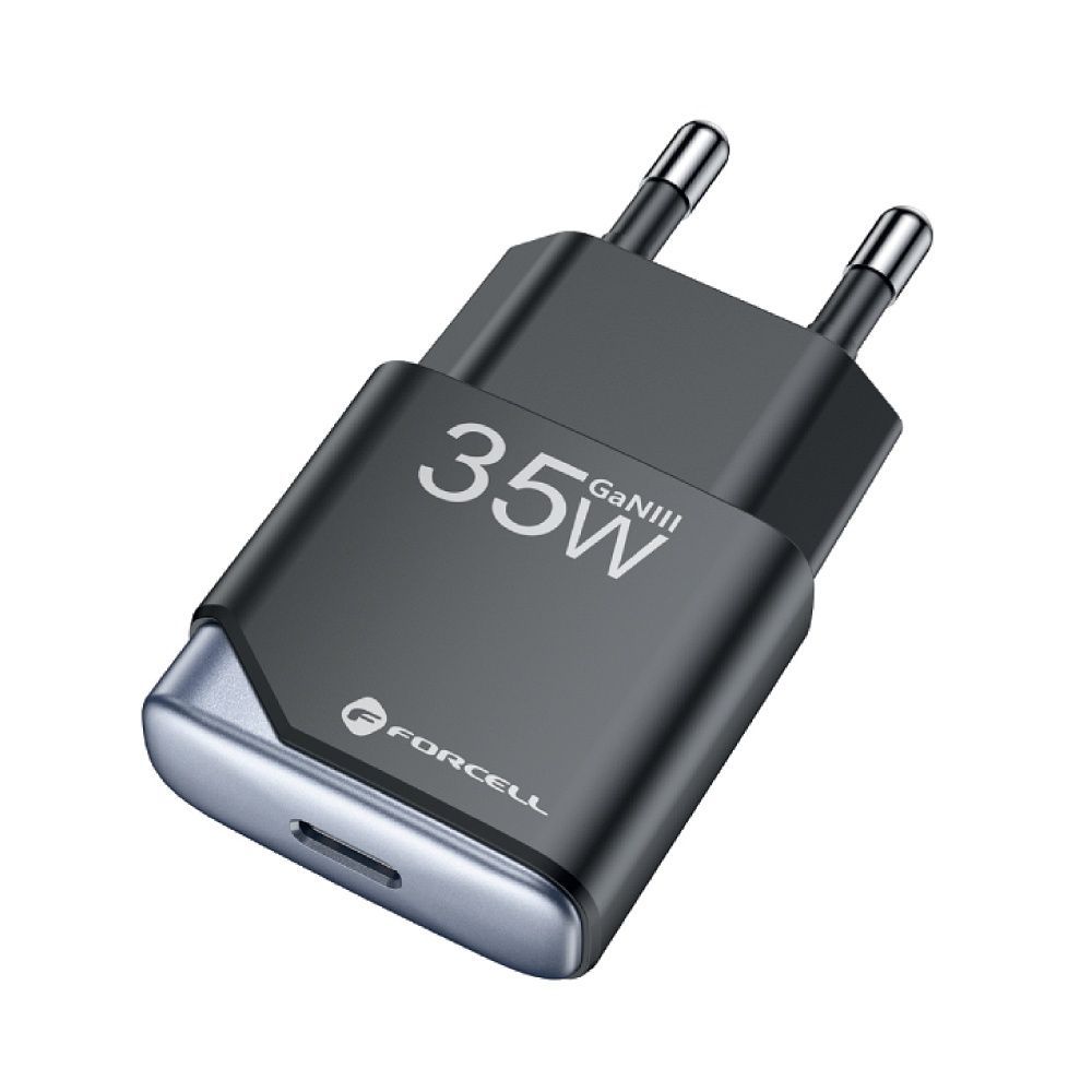 FORCELL F-ENERGY GaN III B135101-E Ultra Slim travel charger 1 x Type C + USB A PD QC4.0 3A 35W black - Image 2