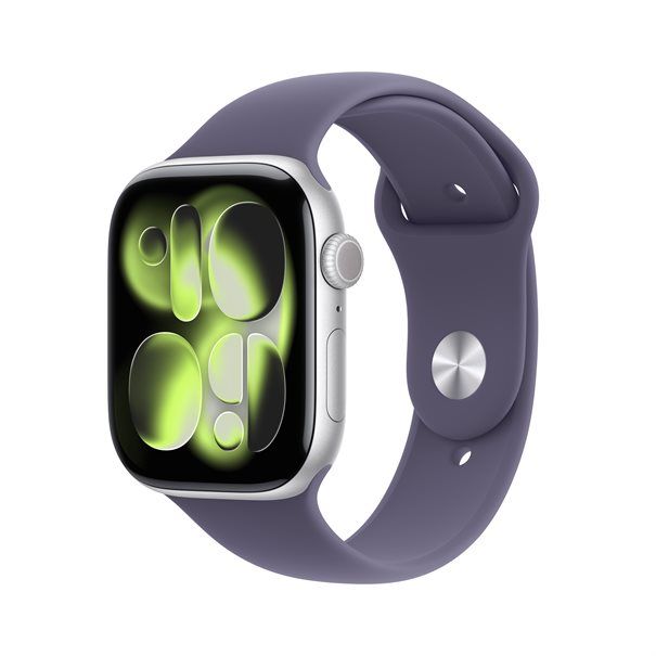 Apple Watch Series 11 silver aluminium 46mm purple fog sport band Size M/L - Image 1