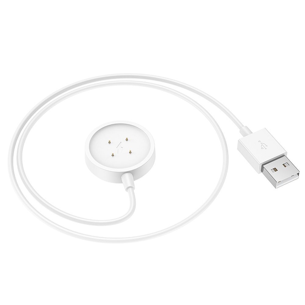 Charging cable for smartwatch Hoco 0,6 m Y24 white - Image 2