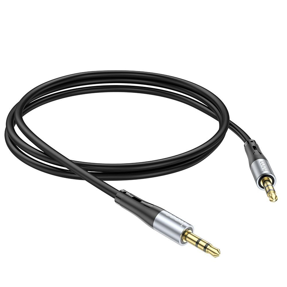 Cable AUX Jack 3,5 mm to Jack 3,5 mm Hoco 1 m UPA22 black - Image 1
