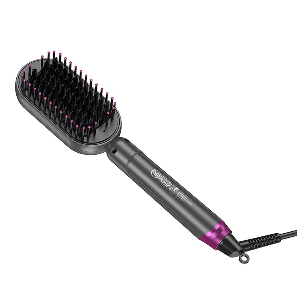 HOCO electric straightening hair comb with digital display HP44 rose red - Image 2