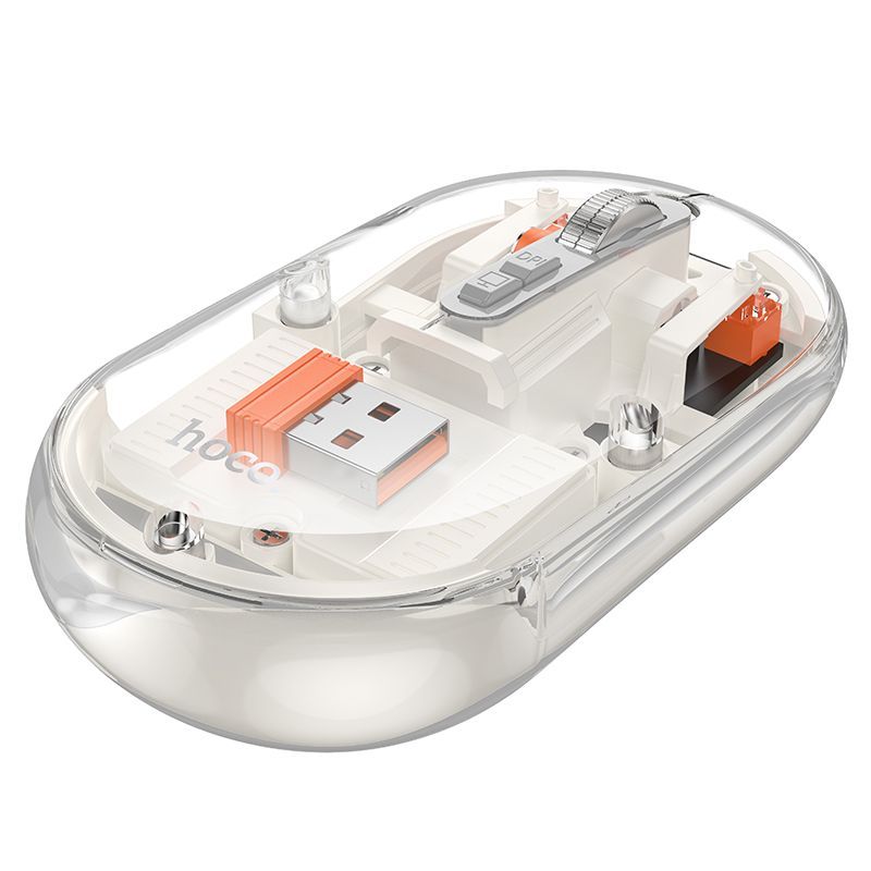 HOCO computer wireless mouse dual-mode SILENT 2,4G 1600 dpi GM35 white - Image 2