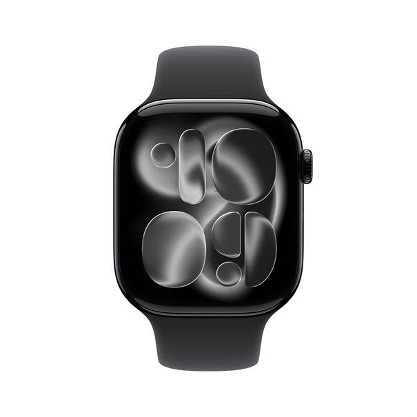 Apple Watch Series 11 jet black aluminium 46mm 4G black sport band Size M/L - Image 2