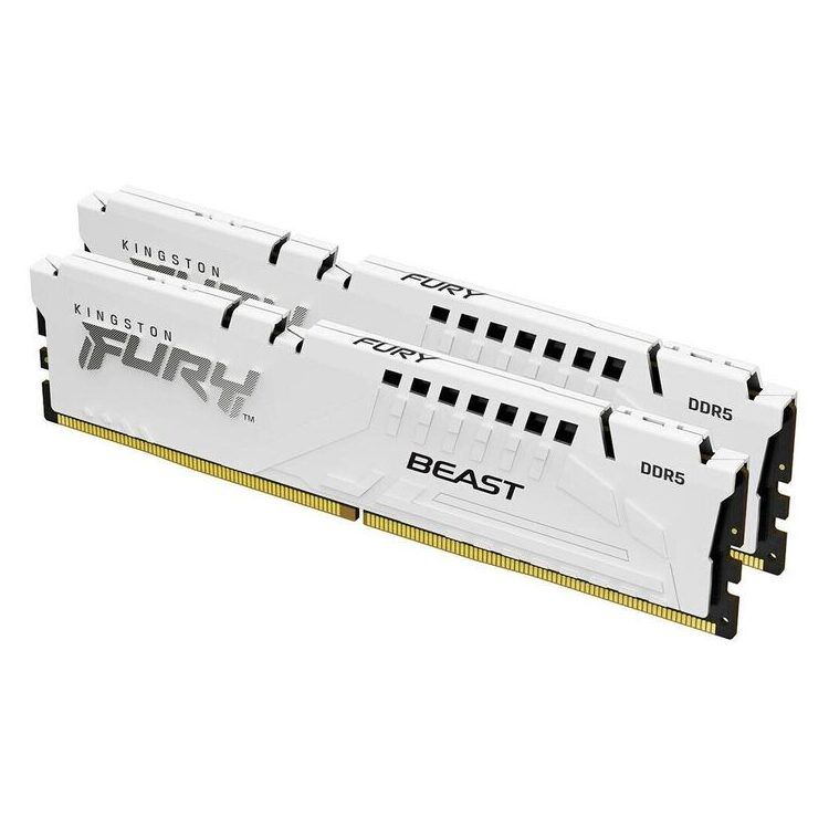 KINGSTON Memory  KF560C30BWEK2-32 FURY Beast WHITE  DDR5, 6000MT/s, 32GB KIT OF 2 - Image 1