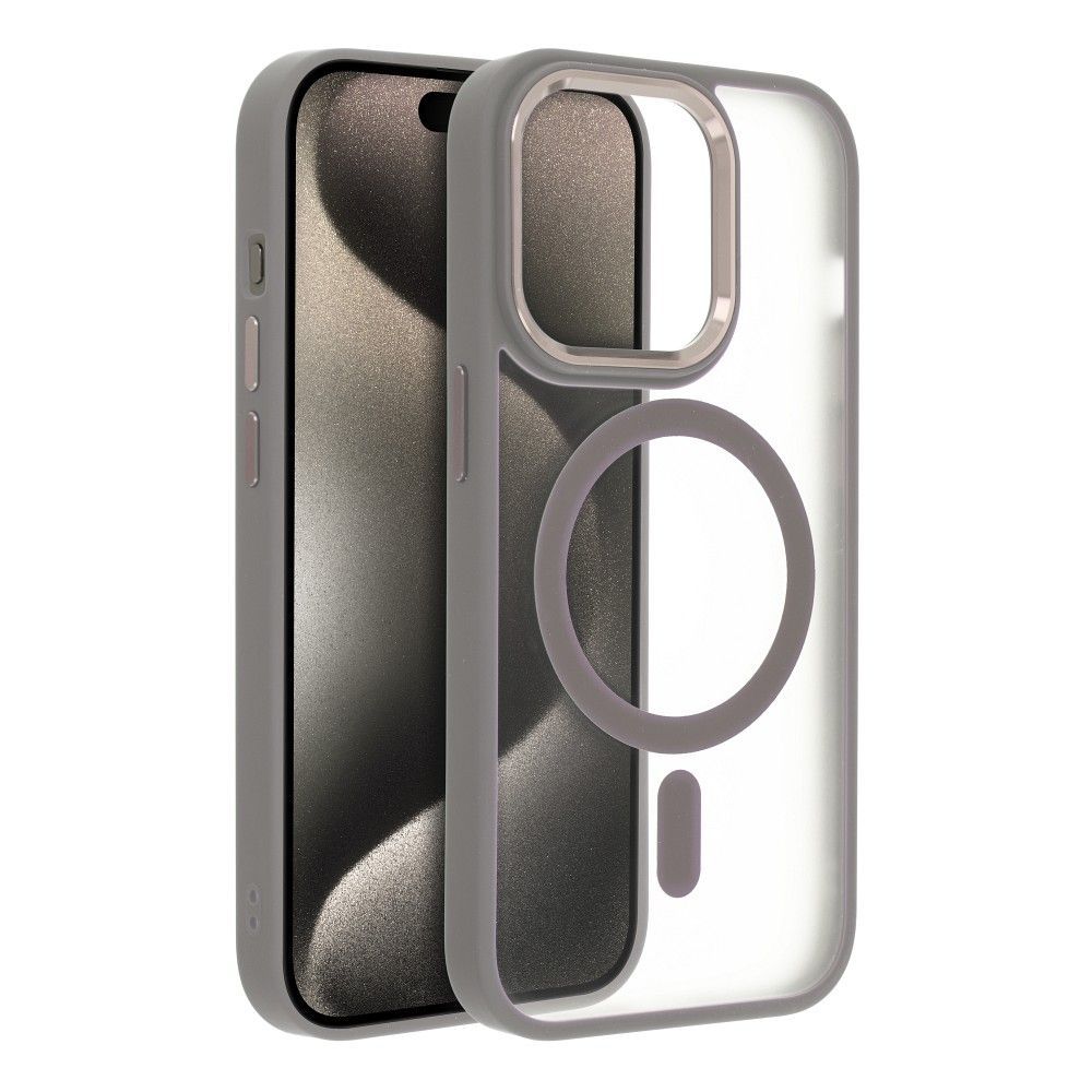 MATTE MAG COVER case compatible with MagSafe for IPHONE 17 titanium - Image 2