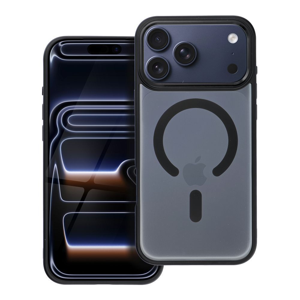 MATTE MAG COVER case compatible with MagSafe for IPHONE 17 Pro Max black - Image 1