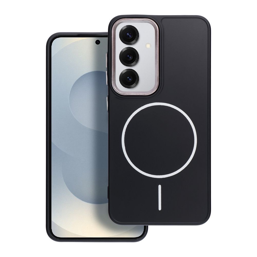 FRAME MAG COVER Case compatible with MagSafe for SAMSUNG S25 FE black - Image 1