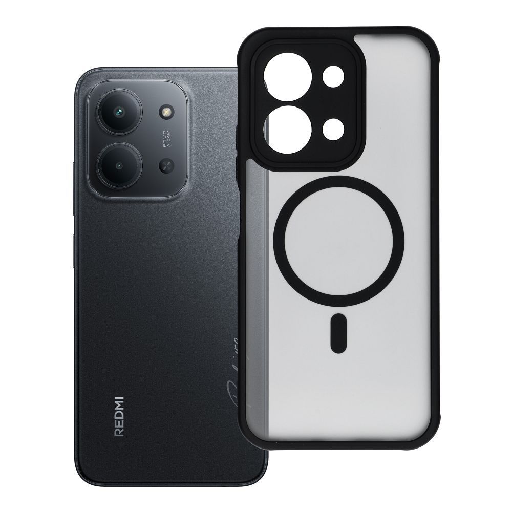 Case for Xiaomi Redmi 15C (173,16 x 81,07 x 8,2) Full Matte Mag Cover compatible with MagSafe black FULL MATTE MAG COVER case compatible with MagSafe for XIAOMI REDMI 15C black - Image 1