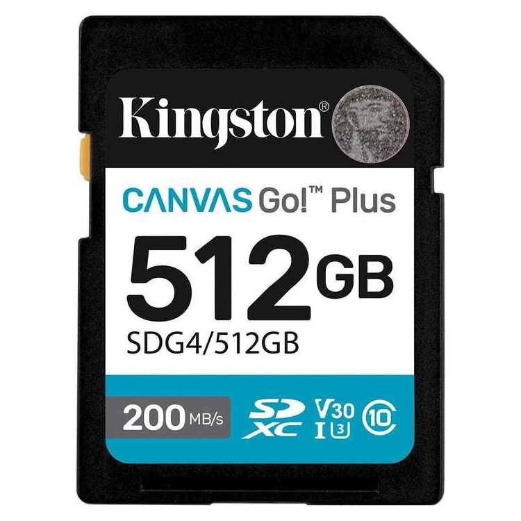 KINGSTON Memory Card SD Canvas Go Plus SDG4/512GB Class 10 - Image 1