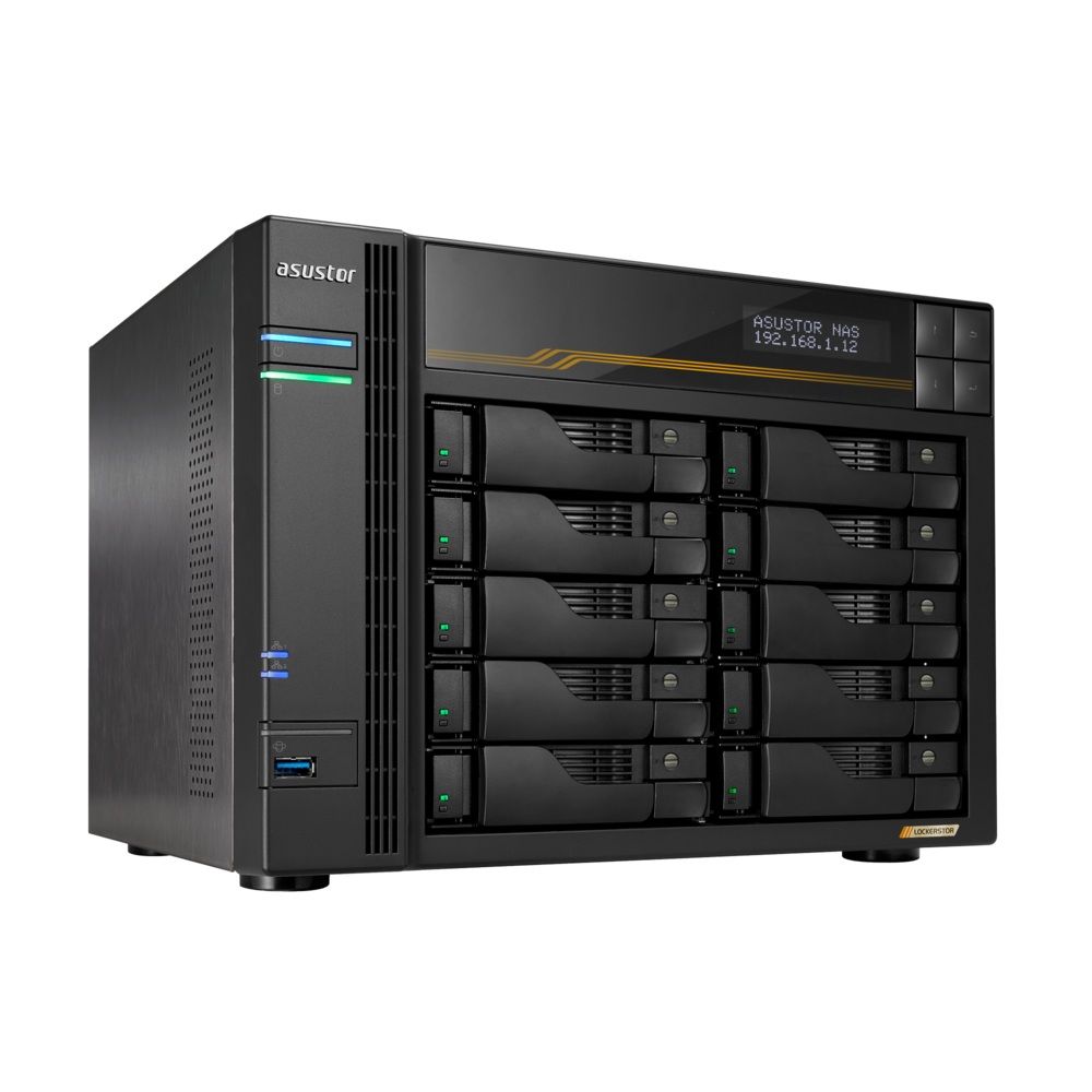 ASUSTOR NAS LOCKERSTOR 10 Gen3 AS6810T 10-BAY 3,5''/4x M.2 NVMe slots/AMD Ryzen Quad-Core/16GB DDR5/2x 10 GbE, 2x5GbE Port - Image 2