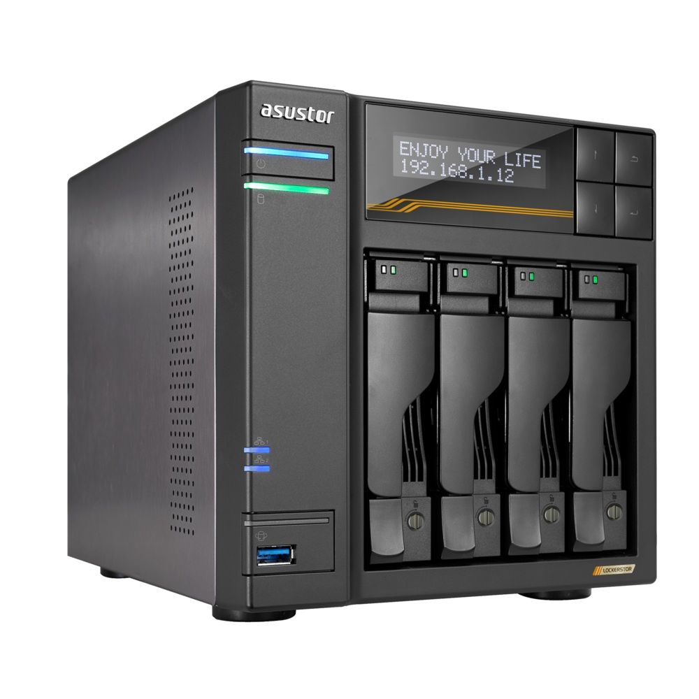 ASUSTOR NAS LOCKERSTOR 4 Gen3 AS6804T 4-BAY 3,5''/4x M.2 NVMe slots/AMD Ryzen Quad-Core/16GB DDR5/2x 10 GbE, 2x5GbE Port - Image 2