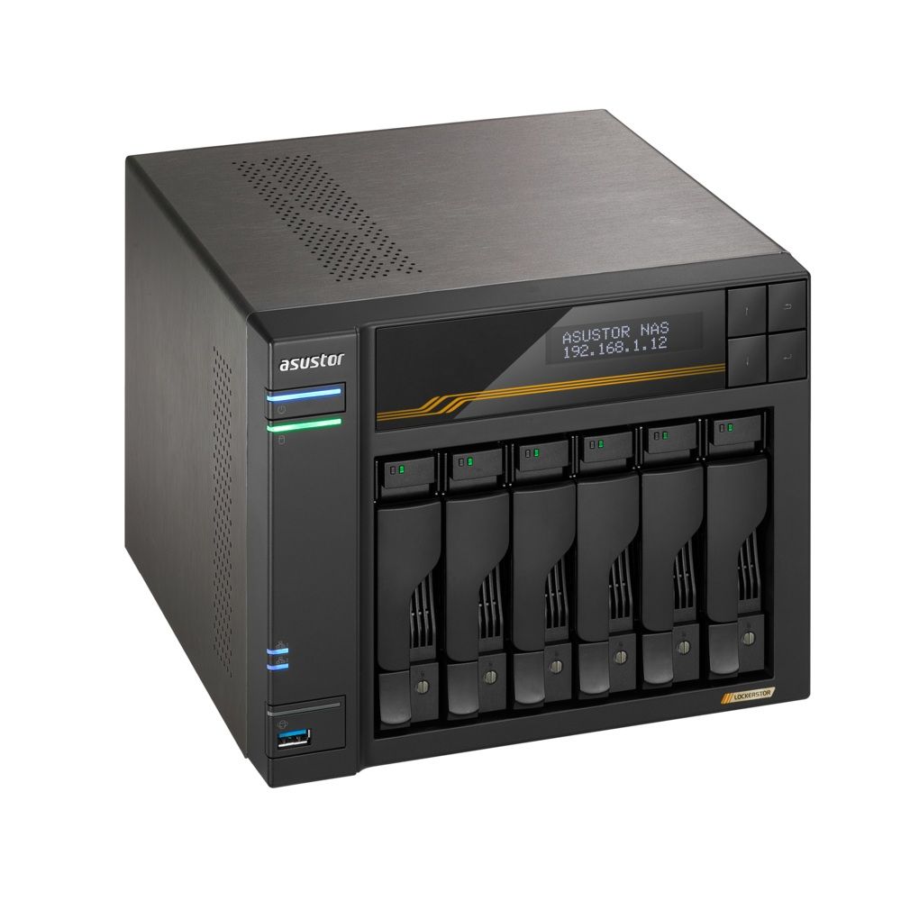 ASUSTOR NAS LOCKERSTOR 6 Gen3 AS6806T 6-BAY 3,5''/4x M.2 NVMe slots/AMD Ryzen Quad-Core/16GB DDR5/2x 10 GbE, 2x5GbE Port - Image 2