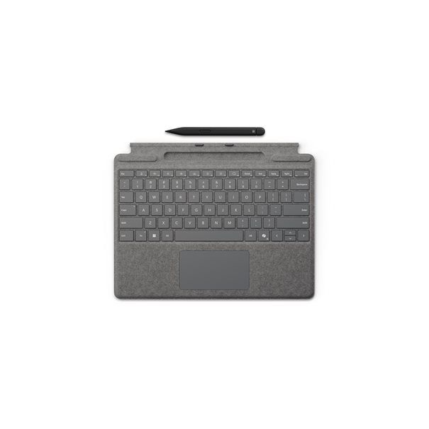 Surface Pro Keyboard [DE/AT] Platin+ Slim Pen 2 Schwarz mit Copilot Button - Image 1