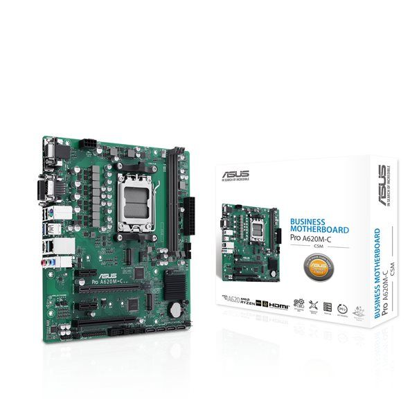 ASUS PRO A620M-C-CSM AM5 A620/HDMI-DP-DVI-VGA/2xM.2/µATX Business Series. 24/7 ready - Image 6