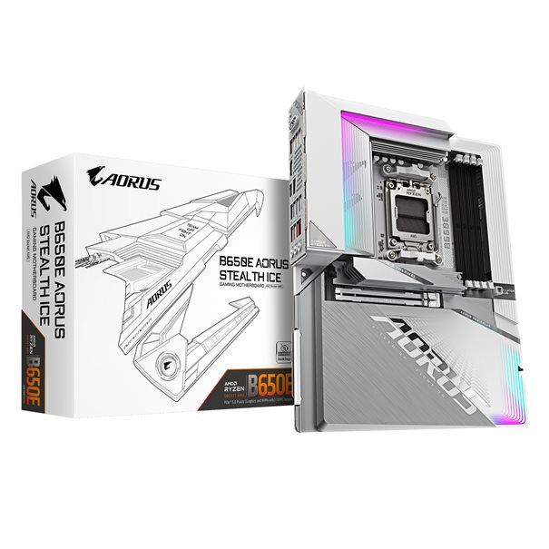 GIGA B650E AORUS STEALTH ICE AM5/DDR5/ATX - Image 1