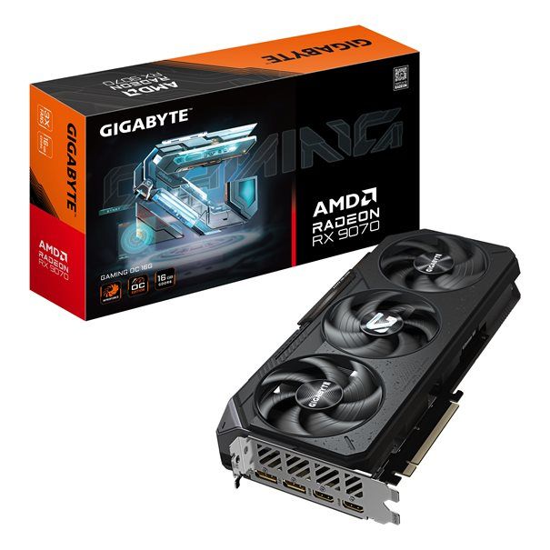 GIGA VGA 16GB Radeon RX9070 GAMING OC-16GD 2xDP/2xHDMI GV-R9070GAMING OC-16GD - Image 1