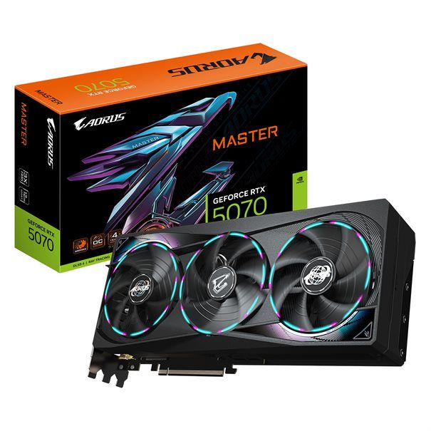 GIGA VGA 12GB RTX5070 AORUS MASTER 12G 3xDP/HDMI AORUS GeForce RTX 5070 MASTER 12G - Image 1