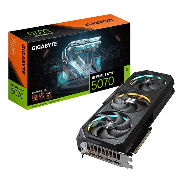 GIGA VGA 12GB RTX5070 GAMING OC-12G 3xDP/HDMI GV-N5070GAMING OC-12GD - Image 1