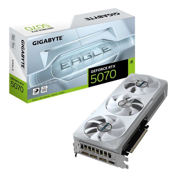 GIGA VGA 12GB RTX5070 EAGLE OC ICE-12G 3xDP/HDMI GeForce RTX 5070 EAGLE OC ICE SFF 12G - Image 1