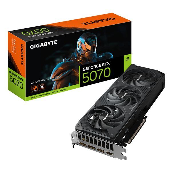 GIGA VGA 12GB RTX5070 WINDFORCE OC-12G 3xDP/HDMI GeForce RTX 5070 WINDFORCE OC SFF 12G - Image 1