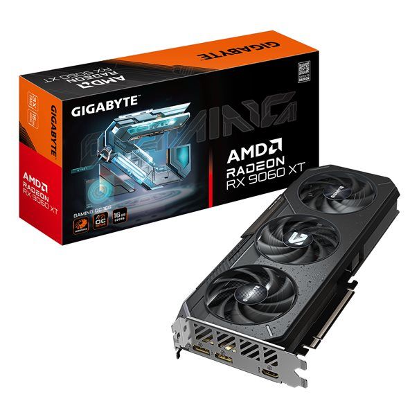 GIGA VGA 16GB Radeon RX9060XT GAMING OC-16GD 2xDP/2xHDMI GV-R9060XTGAMING OC-16GD - Image 1