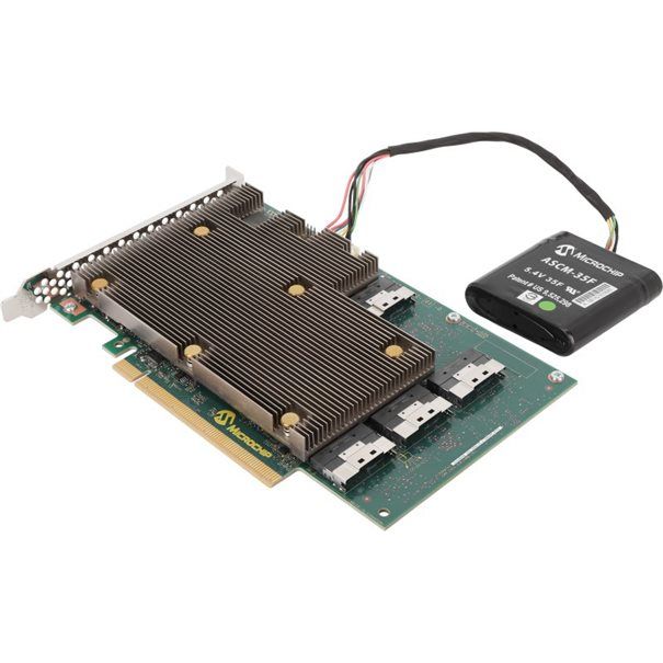 Adaptec SmartRAID Ultra 3258p-32i /e 8GB SAS/NVMe 32 Port PCIe x16 24 Gbps full-height, half-length - Image 1