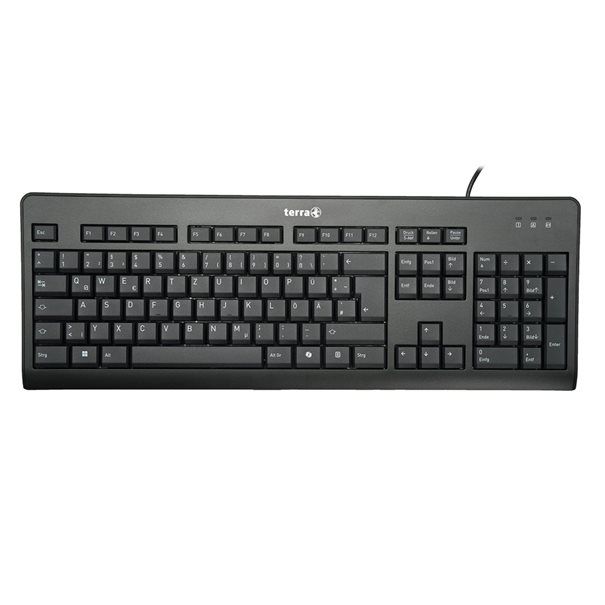 TERRA Keyboard 1500 Corded [DE] USB black Copilot QWERTZ, 105 Tasten, kabelgebunden, 1,80m - Image 1