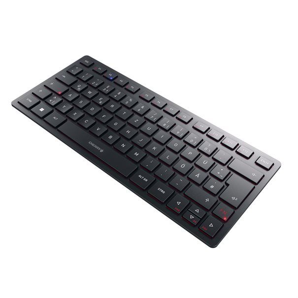 CHERRY Keyboard KW 9200 MINI Wireless [DE] black BT Multi-Device Kompakttastatur - Image 1