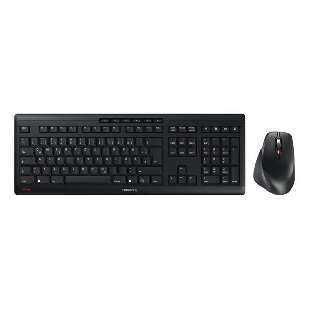 CHERRY Desktop STREAM COMFORT Wireless [DE] black Mouse+Keyboard, Fullsize, Silent - Image 1