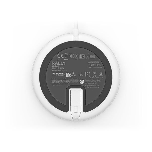 Logitech Webcam RALLY MIC POD Expension white Skype, Zoom, Cisco Webex zertifiziert - Image 4