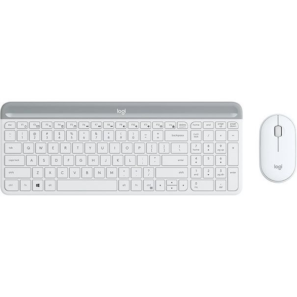 Logitech Desktop MK470 Wireless compact [DE] white - Image 1