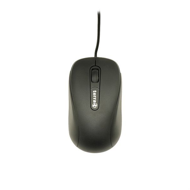 TERRA Mouse 1500 Corded USB black 3-toetsen, symmetrisch, met kabel, 1,80m - Image 3